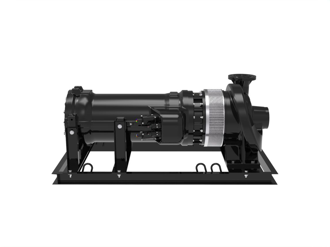 Horizontal, Two Stage, Single Pump Suction, Single Suction Impellers in Opposed Directions, Diffuser plus Volute Casing; Submerged Monoshaft Pumpset
