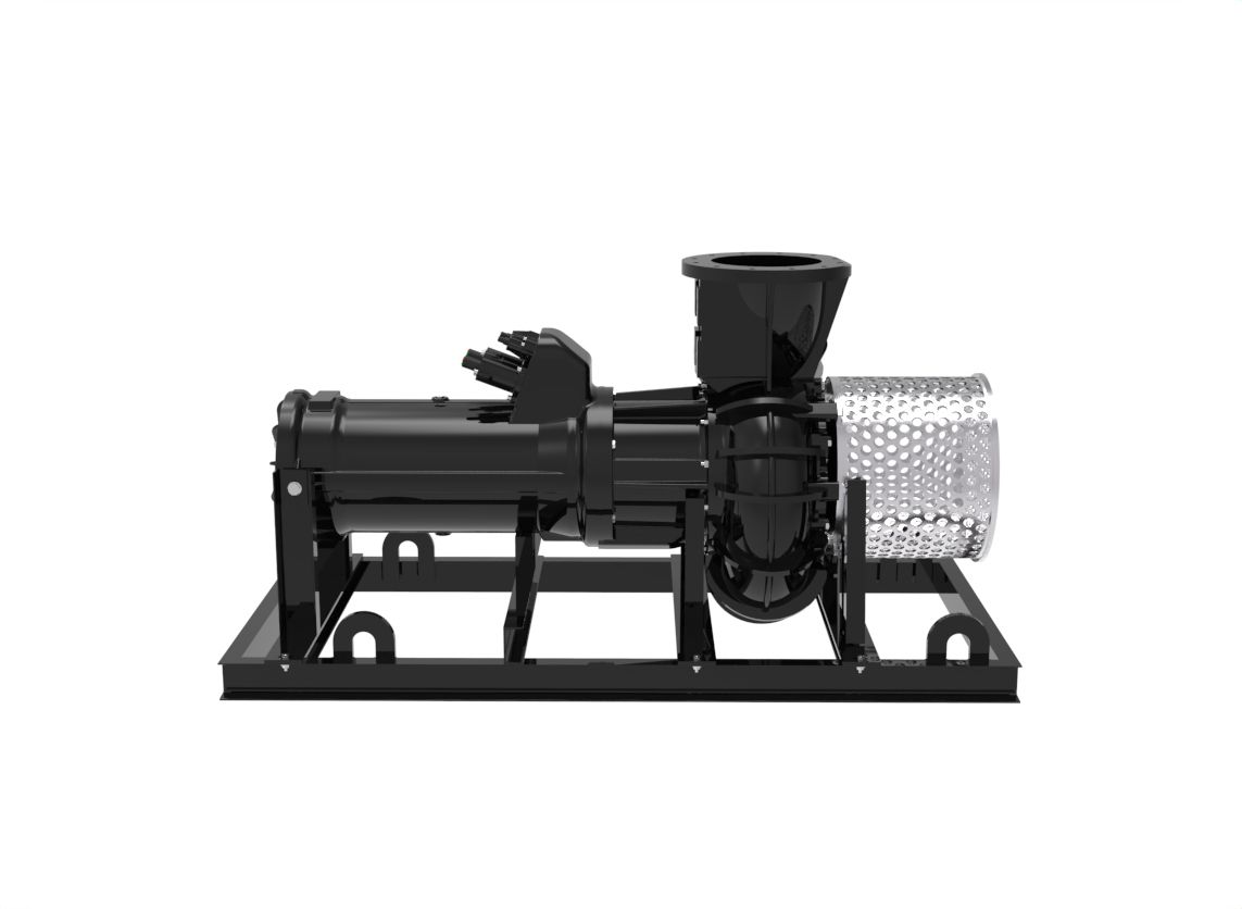 Horizontal, Single Stage, Single Pump Suction, Double Suction (Barske) Impeller, Volute Casing; Submerged MonoShaft Mine Dewatering Pumpset