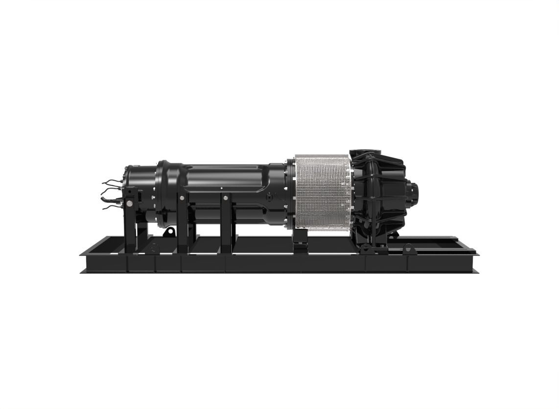 Horizontal, Multi Stage, Single Pump Suction, Single Suction Impellers in Opposed Directions, Diffuser plus Barrel type Volute Casing; Submerged Monoshaft Pumpset